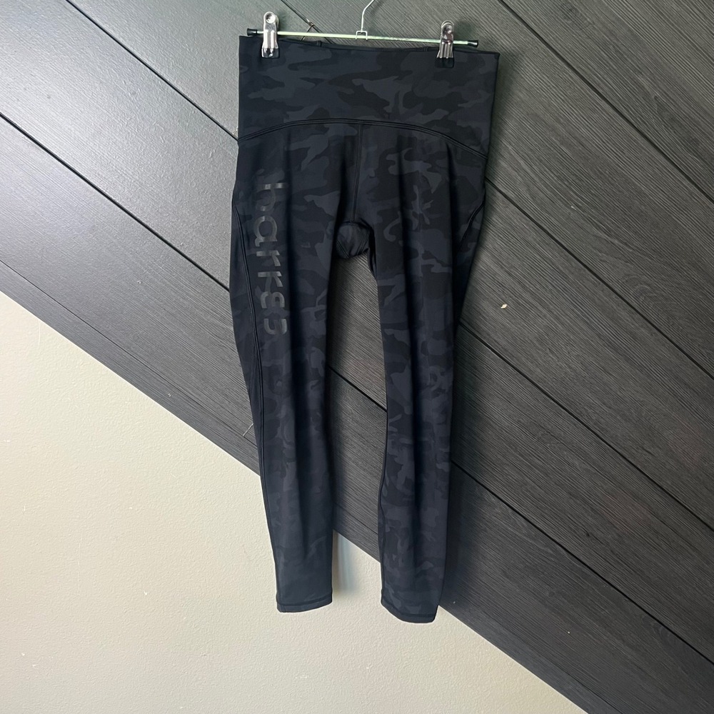 Lululemon x Barre3 Women's Camo High Rise 7/8 Leggings Size 6 Black Activewear